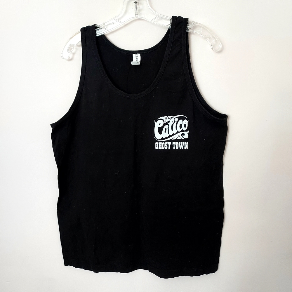 Calico Ghost Town California Glory Hole Black Tank Top Large Workout Gym Beach